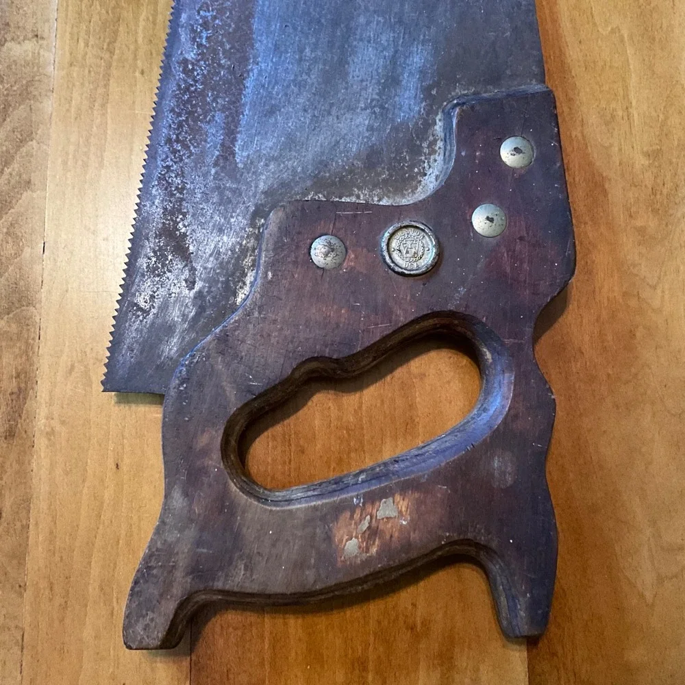Vintage 1940's‎ Disston USA Hand Saw Woodworking Tool Antique Collectible